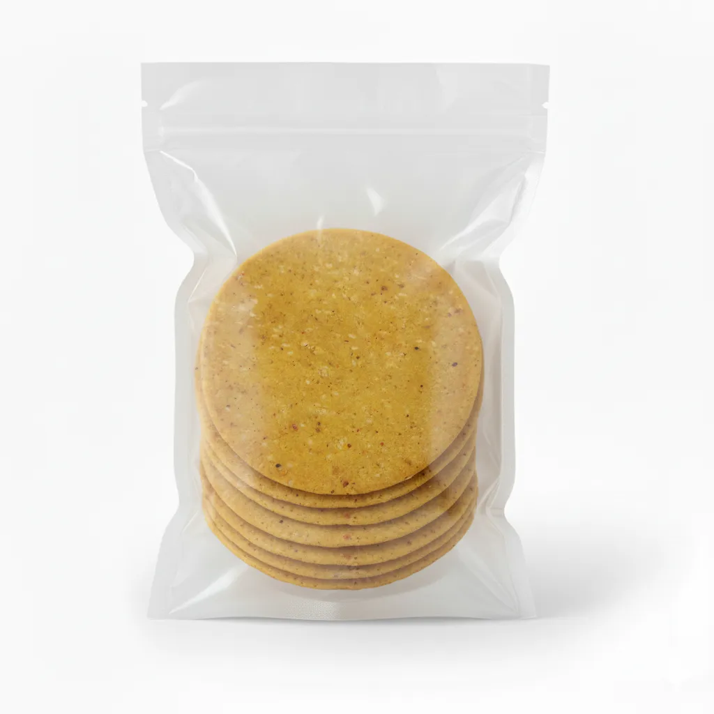 sagu with biri til papad